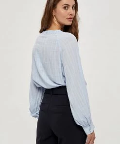 PEPPERCORN Femme LUCKY Blouse Blue Fog -Promos PEPPERCORN Magasin 3b63aa7610b2472b81bd3cb5ecf9018f