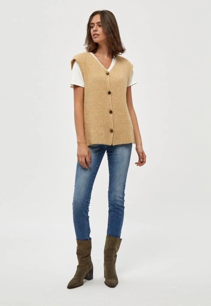 PEPPERCORN Gilet Beige Femme 2 PEPPERCORN Gilet Beige Femme – Image 2