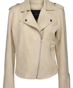 PEPPERCORN Femme TANIA Veste En Similicuir Seedpearl Cream -Promos PEPPERCORN Magasin 3e2fe9b95d844bb79455f45956b9d527