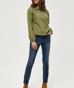 PEPPERCORN Femme AMY Chemisier Oil Green -Promos PEPPERCORN Magasin 3ec7f275b7b24e628d0e39c2ec126821