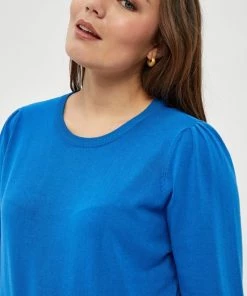 PEPPERCORN Femme TANA PUFF LONGSLEEVE CURVE Pullover Daphne Blue -Promos PEPPERCORN Magasin 3ef4937f6a9b4532b9dbda6edf1f2b4b