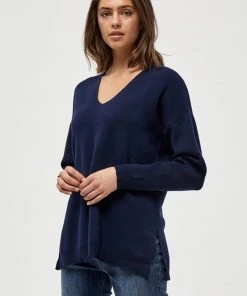 PEPPERCORN ROSALIA Pullover Dark Blue Femme
