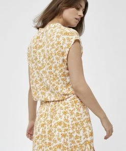 PEPPERCORN Femme MOLLIE Blouse Old Gold Pr -Promos PEPPERCORN Magasin 406c5741718c419386c38b19d31aceb9