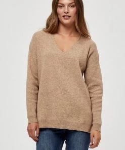 PEPPERCORN ROSALIA Pullover Warm Sand Melange Femme