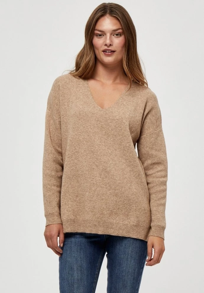PEPPERCORN ROSALIA Pullover Warm Sand Melange Femme 1 PEPPERCORN ROSALIA Pullover Warm Sand Melange Femme