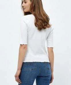 PEPPERCORN Femme BABYLOCK T Shirt Basique White -Promos PEPPERCORN Magasin 417e3ef53fd44e81864d293626c5283f