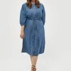 PEPPERCORN DELARA Robe En Jean Light Blue Wash Femme
