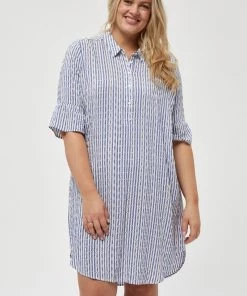 PEPPERCORN RAMISA Robe Chemise Mid Blue Femme