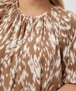 PEPPERCORN Femme Robe De Jour Ermine Brown Print -Promos PEPPERCORN Magasin 455c5a30fff94cc6a92676843a81b1ff