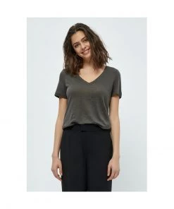 PEPPERCORN Femme DICTE T Shirt Basique Beluga Green