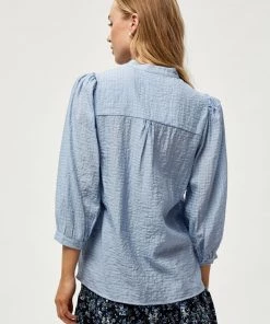 PEPPERCORN Femme CLARA LISSI Blouse Dusk Blue -Promos PEPPERCORN Magasin 45fdd8f35edd4df8ad7b9354948002cc