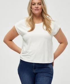 PEPPERCORN ROSALINDA MALUCCA CURVE T Shirt Basique Gardenia Femme