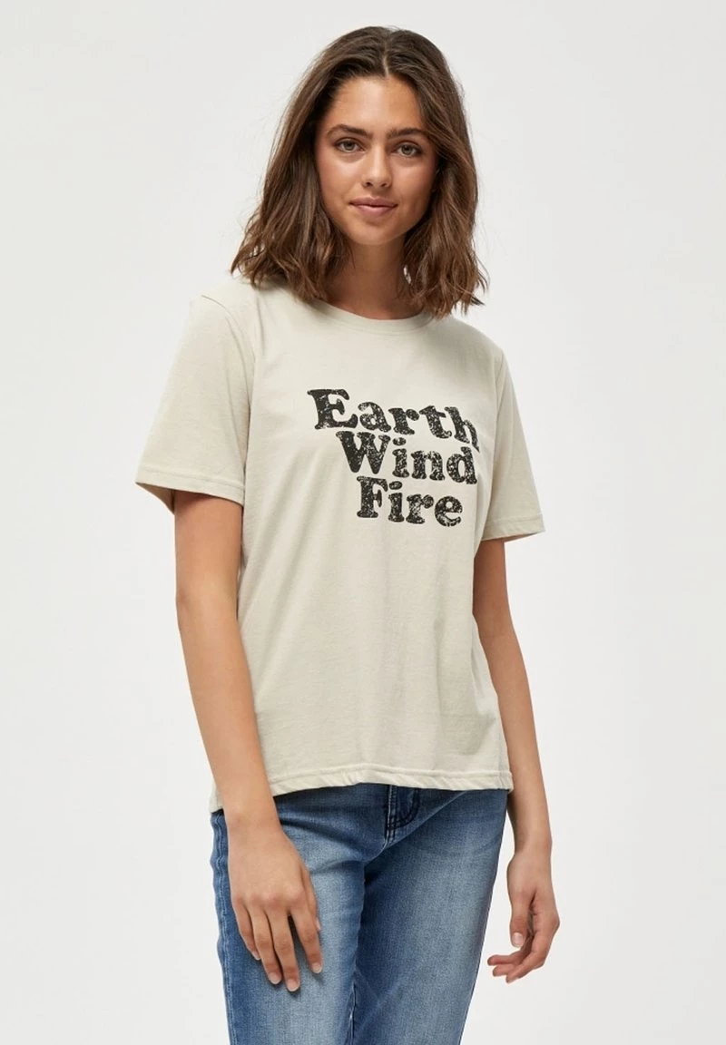 PEPPERCORN DEBORAH T Shirt Imprimé Feather Gray Femme 1 PEPPERCORN DEBORAH T Shirt Imprimé Feather Gray Femme