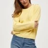 PEPPERCORN ANJA Pullover Pale Yellow Femme