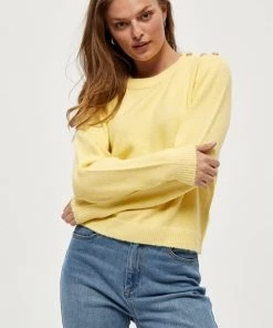 PEPPERCORN ANJA Pullover Pale Yellow Femme