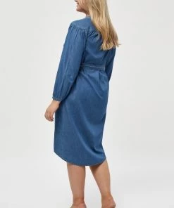 PEPPERCORN CIA Robe En Jean Mid Blue Denim Femme -Promos PEPPERCORN Magasin 479031c43dc34c2a89087bed28c75c22