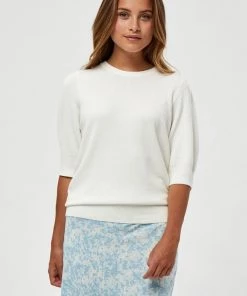 PEPPERCORN TANA 3/4 SLEEVE Pullover Cloud Dancer Femme