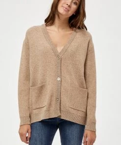 PEPPERCORN Gilet Warm Sand Melange Femme