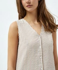 PEPPERCORN Femme ELAINE Blouse Warm Sand Stripe -Promos PEPPERCORN Magasin 4bda9623c8b74ba9aaea3cac377ea40a