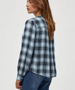 PEPPERCORN Femme JEMINA Blouse Faded Denim Ch -Promos PEPPERCORN Magasin 4dff3093d54744fcb11465772ab91b22