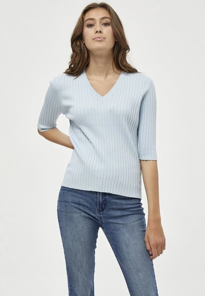 PEPPERCORN Femme TANA T Shirt Basique Skyway Blue Melange 1 PEPPERCORN Femme TANA T Shirt Basique Skyway Blue Melange