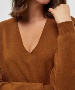 PEPPERCORN ROSALIA Pullover Brown Femme -Promos PEPPERCORN Magasin 51eb568b1aaf478cb2902e3eb6738268