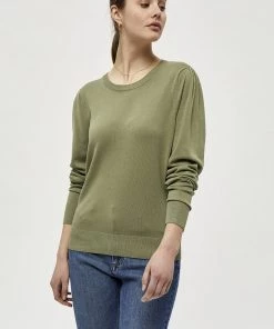 PEPPERCORN TANA PUFF LONGSLEEVE Pullover Oil Green Femme