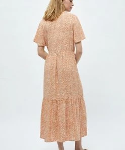 PEPPERCORN DARIA SOPHIA Robe De Jour Melon Peach Print Femme -Promos PEPPERCORN Magasin 54d0bd672285400d9b3fb75d66d7ddb6