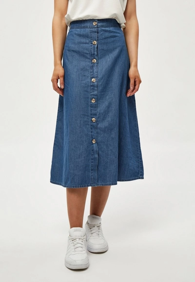 PEPPERCORN Femme CIA Jupe En Jean Mid Blue Denim 1 PEPPERCORN Femme CIA Jupe En Jean Mid Blue Denim