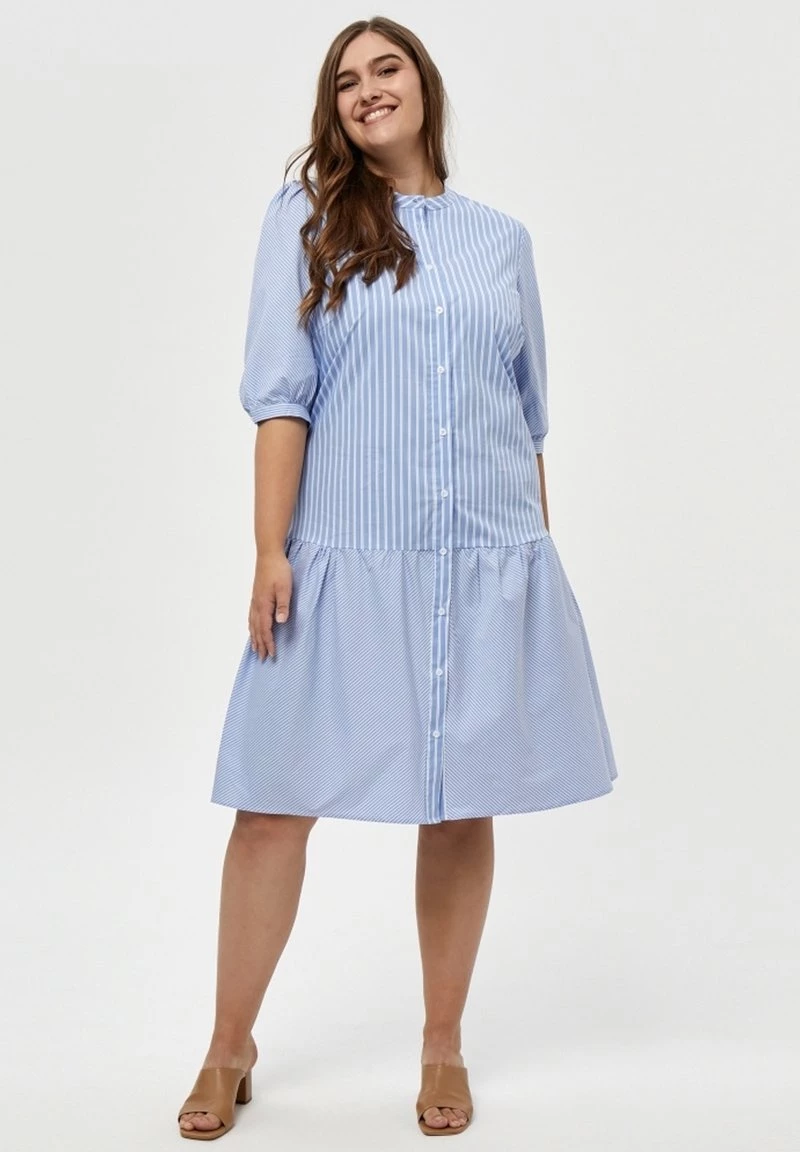 PEPPERCORN Robe Chemise Skyway Blue Striped Femme 2 PEPPERCORN Robe Chemise Skyway Blue Striped Femme – Image 2