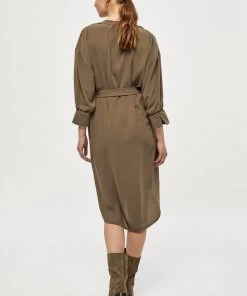 PEPPERCORN SABIA Robe De Jour Crocodile Green Femme -Promos PEPPERCORN Magasin 56afb19868414292812e51eae1ac1728