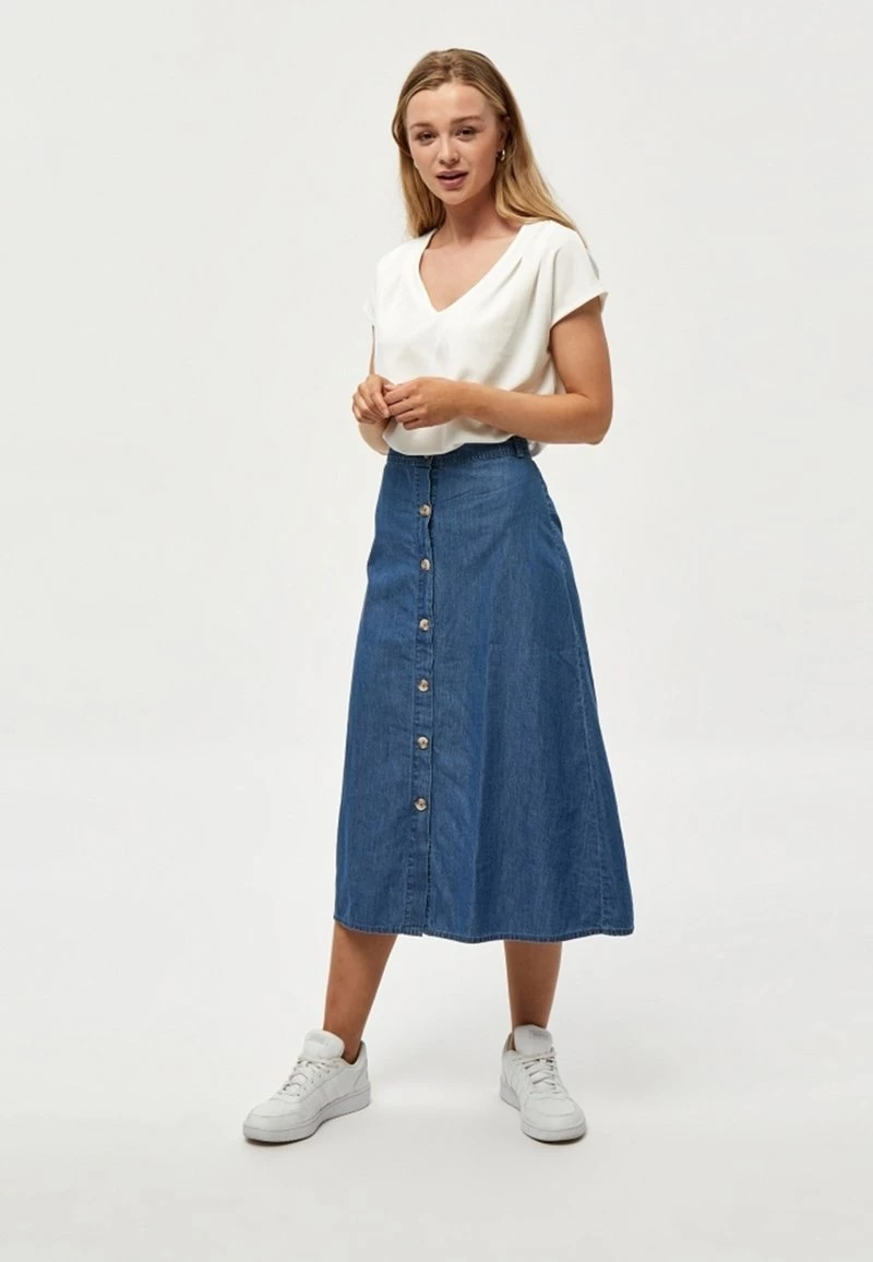 PEPPERCORN Femme CIA Jupe En Jean Mid Blue Denim 2 PEPPERCORN Femme CIA Jupe En Jean Mid Blue Denim – Image 2