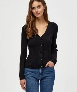PEPPERCORN TANA LONGSLEEVE Gilet Black Femme