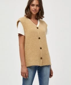PEPPERCORN Gilet Beige Femme