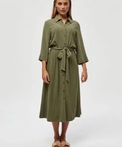 PEPPERCORN Femme DJANET Robe Chemise Sea Turtle Green