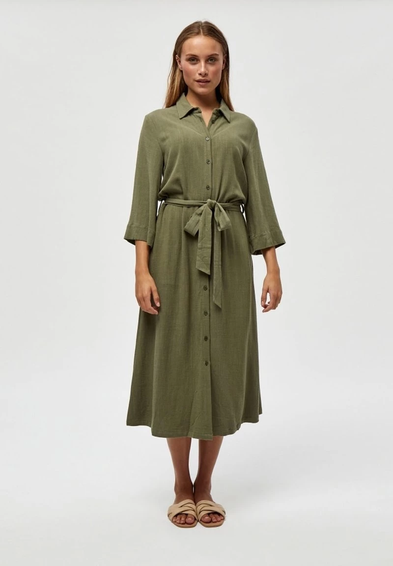 PEPPERCORN Femme DJANET Robe Chemise Sea Turtle Green 1 PEPPERCORN Femme DJANET Robe Chemise Sea Turtle Green