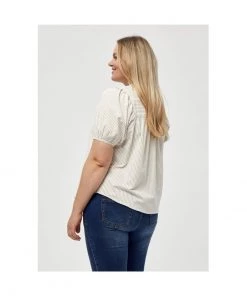 PEPPERCORN Femme EMALA Blouse Almond Milk Striped -Promos PEPPERCORN Magasin 619db58c1547499ab683bb1decfeafd3