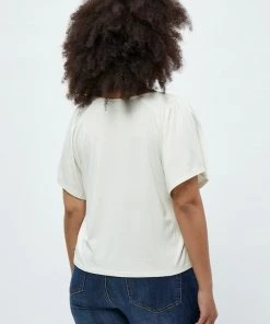 PEPPERCORN Femme ROSALINDA SMOCK T Shirt Basique Gardenia -Promos PEPPERCORN Magasin 62419e7139fa4ba880e8e3d1677cd4b9