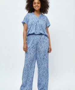 PEPPERCORN Pantalon Classique Skyway Blue Print Femme