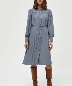 PEPPERCORN Femme ALVA Robe Chemise Blue Horizon -Promos PEPPERCORN Magasin 65312b269b24401a860044f4a4ed1724