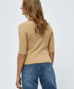 PEPPERCORN TANA T Shirt Basique Warm Sand Melange Femme -Promos PEPPERCORN Magasin 692e5704ad074fa19b9fa799933a353b