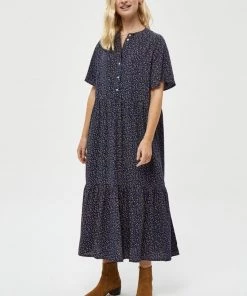 PEPPERCORN Femme CAISA SOPHIA Robe Chemise Navy Print