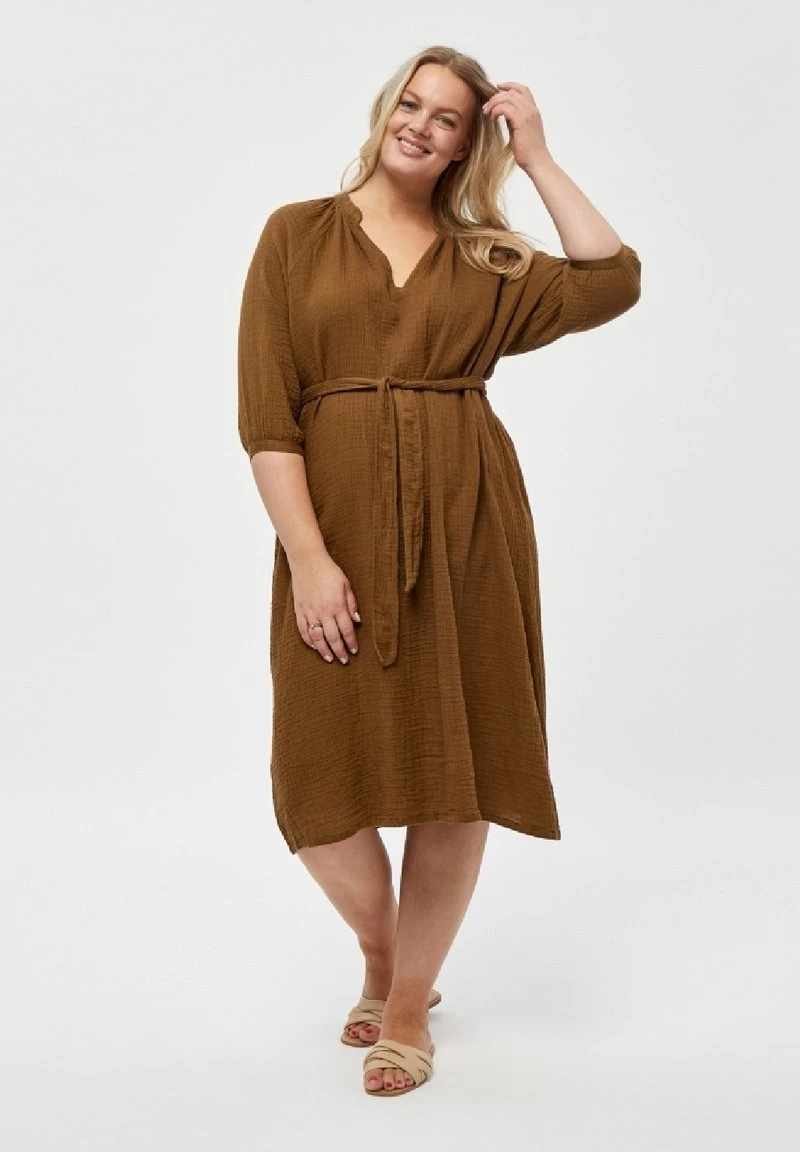 PEPPERCORN Femme EVE Robe De Jour Ermine Brown 1 PEPPERCORN Femme EVE Robe De Jour Ermine Brown