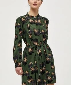 PEPPERCORN Femme Robe Chemise Duffel Bag Green Pr