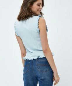 PEPPERCORN Femme DARLEEN TEE Débardeur Skyway Blue -Promos PEPPERCORN Magasin 7044b90383f14e0d956e5ef60994e3e8