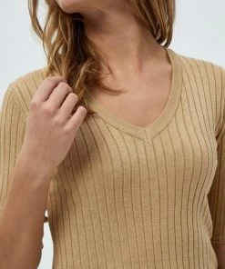 PEPPERCORN TANA T Shirt Basique Warm Sand Melange Femme -Promos PEPPERCORN Magasin 717d111c26e349fe9befb97e24e63608