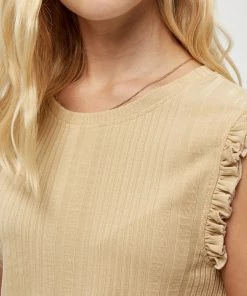 PEPPERCORN Femme DARLEEN TEE Débardeur Warm Sand -Promos PEPPERCORN Magasin 74171d0bc0194734ab1765b28bc42be4