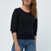 PEPPERCORN TANA 3/4 SLEEVE Pullover Black Femme