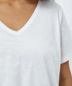 PEPPERCORN Femme ESTEL T Shirt Basique White -Promos PEPPERCORN Magasin 7510415cbfc941808f45d19bb1ba74f7