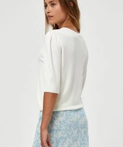 PEPPERCORN TANA 3/4 SLEEVE Pullover Cloud Dancer Femme -Promos PEPPERCORN Magasin 75bf9b5bfc8d4940a39cf10e8bd7303e